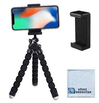 Picture of Acuvar 6.5” inch Flexible Tripod with Universal Mount for All Smartphones & an eCostConnection Microfiber Cloth