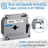 Picture of 4 Pack Labelife M-K231 Compatible Label Tape Replace for Brother P Touch M Tape M231 MK231 M-231 M-K231S 12mm 0.47 Inch for Brother PTouch PT-M95 PT-65 PT-80 PT-70 PT-45 Label Makers, Black on White