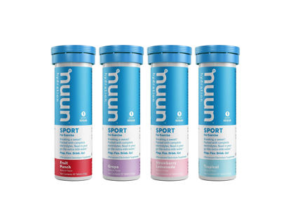 Picture of Nuun Sport: Electrolyte Drink Tablets, Juice Box Mixed Box, 4 Tubes (40 Servings), 10 Count (Pack of 4)