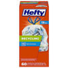 Picture of Hefty Recycling Trash Bags, Clear, 13 Gallon, 60 Count