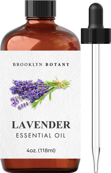 Picture of Brooklyn Botany Lavender Essential Oil - 100% Pure and Natural - Therapeutic Grade Essential Oil with Dropper - Lavender Oil for Aromatherapy and Diffuser - 4 Fl. OZ