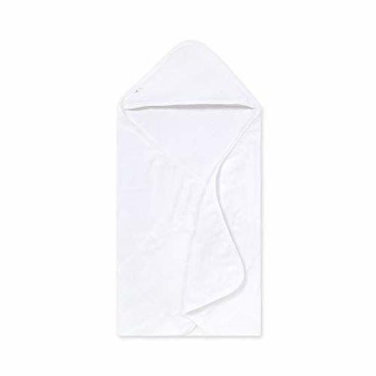 Picture of Burt's Bees Baby - Hooded Towel, Absorbent Knit Terry, Super Soft Single Ply, 100% Organic Cotton (Cloud White)