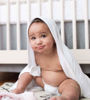 Picture of Burt's Bees Baby - Hooded Towel, Absorbent Knit Terry, Super Soft Single Ply, 100% Organic Cotton (Cloud White)