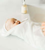 Picture of Burt's Bees Baby - Hooded Towel, Absorbent Knit Terry, Super Soft Single Ply, 100% Organic Cotton (Cloud White)