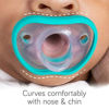 Picture of Nanobebe Baby Pacifiers 0-3 Month - Orthodontic, Curves Comfortably with Face Contour, Award Winning for Breastfeeding Babies, 100% Silicone - BPA Free. Perfect Baby Registry Gift 2pk,Teal