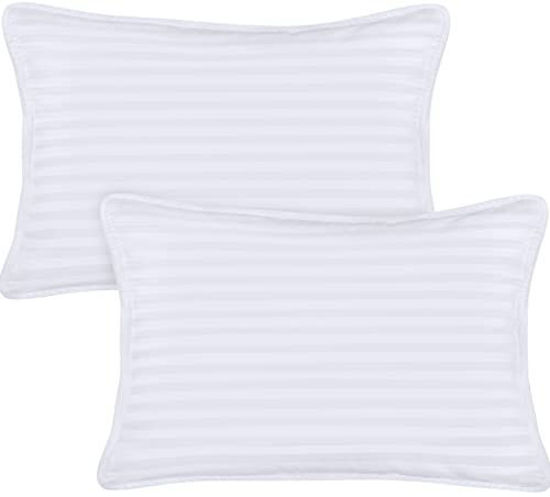 Picture of Utopia Bedding Toddler Pillow (White, 2 Pack), 13x18 Pillows for Sleeping, Soft and Breathable Cotton Blend Shell, Polyester Filling, Small Kids Pillow Perfect for Toddler Bed and Travel