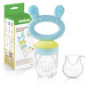 Picture of Haakaa Baby Fruit Food Feeder Pacifier | Milk Frozen Set | Silicone Feeder and Teether for Infant Safely Self Feeding, BPA Free Teething Relief Toy (Blue)