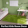 Picture of Grass Green Area Rug for Bedroom,4'X6',Fluffy Shag for Living Room,Furry Carpet for Kids Room,Shaggy Throw Rug for Nursery Room,Fuzzy Plush Rug,Green,Rectangle,Cute Room Decor for Baby