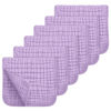 Picture of Looxii Muslin Burp Cloths 100% Cotton Muslin Cloths Large 20''x10'' Extra Soft and Absorbent 6 Pack Baby Burping Cloth for Boys and Girls (Purple