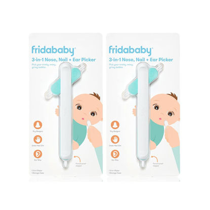 Picture of Frida Baby 3-in-1 Nose, Nail + Ear Picker [2 Count] by Frida Baby The Makers of NoseFrida The SnotSucker, Safely Clean Baby's Boogers, Ear Wax & More