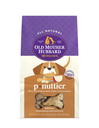 Picture of Old Mother Hubbard by Wellness Classic P-Nuttier Natural Dog Treats, Crunchy Oven-Baked Biscuits, Ideal for Training, Small Size, 20 ounce bag