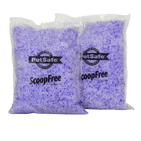 Picture of PetSafe ScoopFree Premium Crystal Cat Litter - 5x Better Odor Control Than Clay Litter - Less Tracking & Dust For A Fresh Home - Non-Clumping - Two 4.3 lb Bags Of Litter (8.6 lb Total) - Lavender