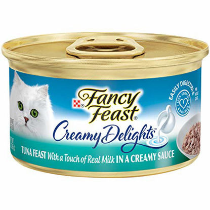 Picture of Purina Fancy Feast Wet Cat Food, Creamy Delights Tuna Feast in a Creamy Sauce - (24) 3 oz. Cans