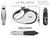 Picture of TUG XL 360° Tangle-Free Retractable Dog Leash with Anti-Slip Handle | 26 ft Strong Nylon Tape | One-Handed Brake, Pause, Lock (Extra Large, White)