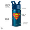 Picture of Simple Modern DC Comics Superman Kids Water Bottle with Straw Lid | Reusable Insulated Stainless Steel Cup for Boys, School | Summit Collection | 14oz, Superman