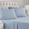 Picture of Mellanni King Size Sheets - 4 Piece Iconic Collection Bedding Sheets & Pillowcases - Extra Soft, Cooling Bed Sheets - Deep Pocket up to 16 inch - Wrinkle, Fade, Stain Resistant (King, Blue Hydrangea)