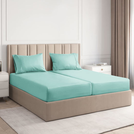 GetUSCart- Split King Sheets for Adjustable Beds - Split King