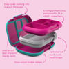 Picture of Bentgo® Kids Chill Lunch Box - Leak-Proof Bento Box with Removable Ice Pack & 4 Compartments for On-the-Go Meals - Microwave & Dishwasher Safe, Patented Design, & 2-Year Warranty (Fuchsia/Teal)