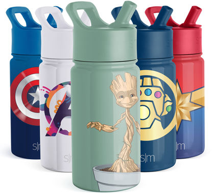  Simple Modern Spiderman Water Bottle with Straw Lid Vacuum  Insulated Stainless Steel Metal Thermos, Marvel Gifts for Women Men  Reusable Leak Proof Flask, Summit Collection