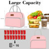 Picture of Lunch Bag for Women Men Insulated Lunch Box for Adult Reusable Lunch Tote Bag for Work, Picnic or Travel(Pink)