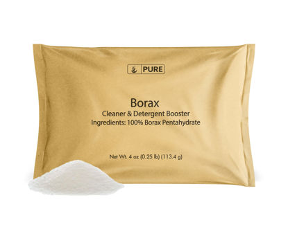 Picture of Pure Original Ingredients Borax (4 oz) Sodium Borate, Multipurpose Cleaning Agent, Ideal Slime Ingredient