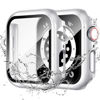 Picture of Goton Waterproof Case for Apple Watch 40mm SE (2nd Gen) Series 6 5 4 Screen Protector, Tempered Glass Hard PC Bumper Face Cover Designed for iWatch Accessories 40 mm Silver