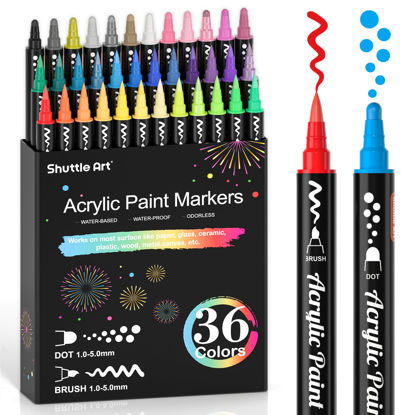 Acrylic Paint Set, Shuttle Art 66 Colors 22ml/Tube with 3 Paint Brushes,  Professional Quality, Rich Pigments, Non-Toxic for Artists Beginners and  Kids Painting on Canvas Wood Clay Fabric Ceramic Craft 