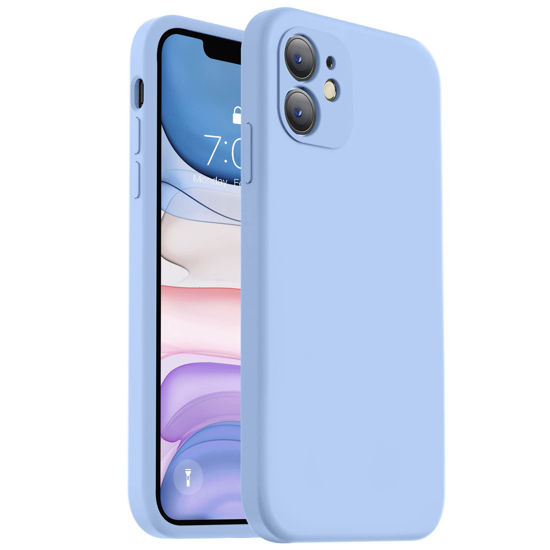 Picture of Vooii Compatible with iPhone 11 Case, Upgraded Liquid Silicone with [Square Edges] [Camera Protection] [Soft Anti-Scratch Microfiber Lining] Phone Case for iPhone 11 6.1 inch - Light Blue