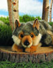 Picture of Aurora® Adorable Miyoni® Lying Wolf Stuffed Animal - Lifelike Detail - Cherished Companionship - Gray 11 Inches