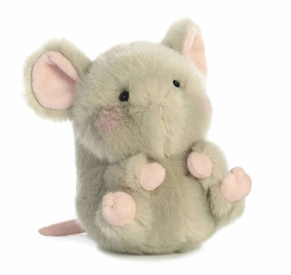 Picture of Aurora® Round Rolly Pet™ Frisk Mouse™ Stuffed Animal - Adorable Companions - On-The-Go Fun - Gray 5 Inches