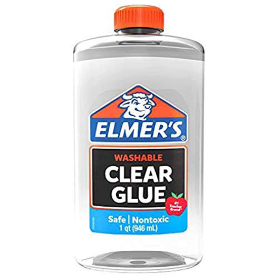 Picture of Elmer's Liquid School Glue, Clear, Washable, 32 Ounces - Great for Making Slime