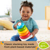 Picture of Fisher-Price Baby Stacking Toy Rock-A-Stack Rings with Roly-Poly Base for Ages 6+ Months, Made with Plant-Based Materials