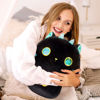 Picture of Mewaii 8” Mushroom Plush, Cute Black Cat Plush Pillow Soft Plushies Squishy Pillow, Big Eye Cat Stuffed Animals Kawaii Plush Toys Decoration Gift for Girls Boys