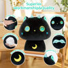 Picture of Mewaii 8” Mushroom Plush, Cute Black Cat Plush Pillow Soft Plushies Squishy Pillow, Big Eye Cat Stuffed Animals Kawaii Plush Toys Decoration Gift for Girls Boys