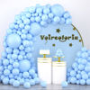 Picture of Voircoloria 130pcs Light Blue Balloons Different Sizes 18" 12" 10" 5" Baby Blue Balloons for Boys Girls Birthday Baby Shower Gender Reveal Wedding Children's Day Decorations