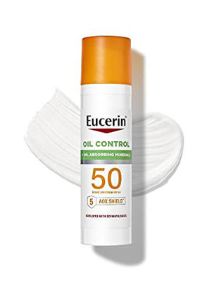 Picture of Eucerin Sun Oil Control SPF 50 Face Sunscreen Lotion with Oil Absorbing Minerals, 2.5 Fl Oz Bottle