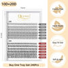 Picture of QUEWEL Cluster Lashes 240Pcs 10D+20D D Curl Mix8-14mm Lash Extensions Soft&Natural False Eyelashes Individual DIY Eyelash Extension at Home(10D+20D D MIX8-14)