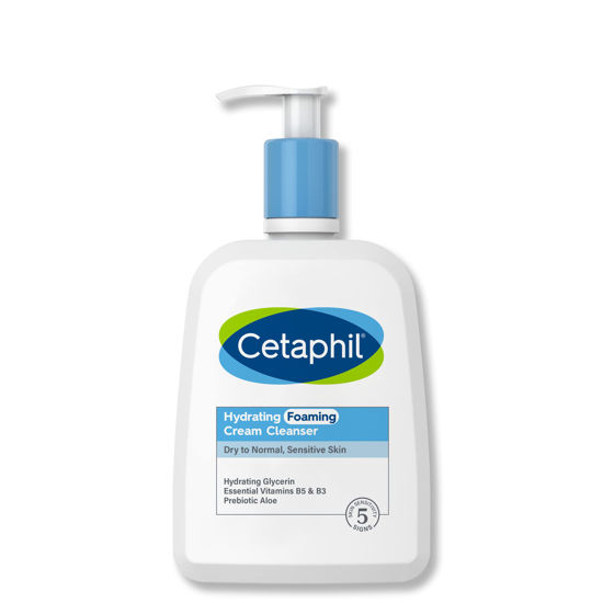 Picture of Cetaphil Cream to Foam Face Wash, Hydrating Foaming Cream Cleanser, 16 oz, For Normal to Dry, Sensitive Skin, with Soothing Prebiotic Aloe, Hypoallergenic, Fragrance Free