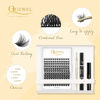 Picture of DIY Eyelash Extensions Kit, Lash Clusters 144 Pcs, Clusters Eyelash Applicator Tool, Eyelash Clusters Bond and Seal Super Hold, Clusters Lash Glue Remover Easy to Apply at Home(QU-H-DH-01)