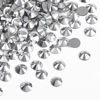 Picture of beadsland Flat Back Crystal Rhinestones Round Gems for Nail Art and Craft Glue Fix,Silver Hematite (6.4-6.6mm) SS30/288pcs