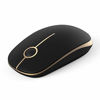 Picture of Jelly Comb 2.4G Slim Wireless Mouse with Nano Receiver MS001 (Black and Gold)