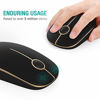 Picture of Jelly Comb 2.4G Slim Wireless Mouse with Nano Receiver MS001 (Black and Gold)