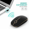 Picture of Jelly Comb 2.4G Slim Wireless Mouse with Nano Receiver MS001 (Black and Gold)