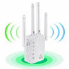 Picture of WiFi Range Extender,1200Mbps Wireless Extenders Signal Repeater for Home, Dual Band 2.4G and 5G Booster, 4 Antennas 360° Full Coverage, WiFi Boosters for The House