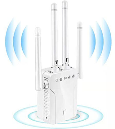 1200Mbps WiFi Range Extender Signal Booster, Covers up to 3500Sq. ft and 35  Devices, 2.4 & 5GHz Dual Band WiFi Repeater with Ethernet/LAN Port