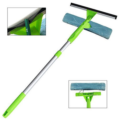 ITTAHO Floor Squeegee with Long Handle, 20 Silicone Squeegee with Aluminum  Alloy Pole