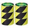 Picture of Duck Brand 283972_C Duck Printed Duct Tape, 6-Roll, Black/Yellow Stripes, 6 Rolls