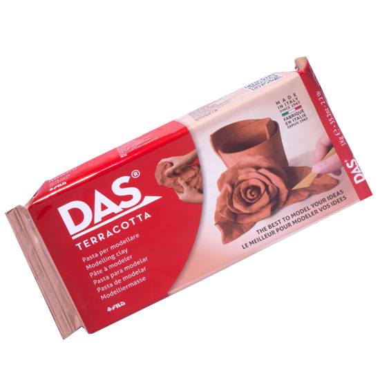 Picture of DAS Air-Hardening Modeling Clay - Terra Cotta Clay 2.2lb Block - Pliable Air Clay for Sculpting and Coating - Easy to Use Air Dry Modeling Clay for All Ages - Molding Clay for Sculpting and More