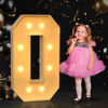 Picture of imprsv 3FT Marquee Light Up Numbers, Marquee Numbers for 10th 30th Birthday Decorations Anniversary Party Decor, Mosaic Numbers for Balloons Number 0, Marquee Light up Letters, Pre-Cut Foam Board Kit