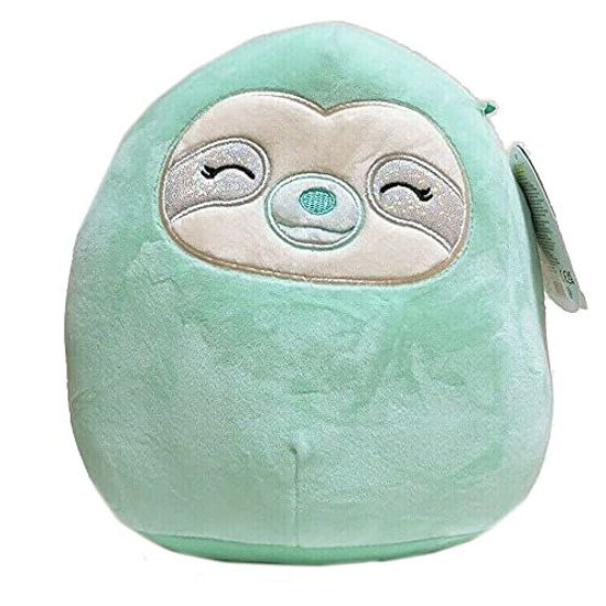 Picture of Squishmallows Official Kellytoy Aqua The 8 Inch Sleepy Eyes Sloth Squishy Green Plush Toy Animal